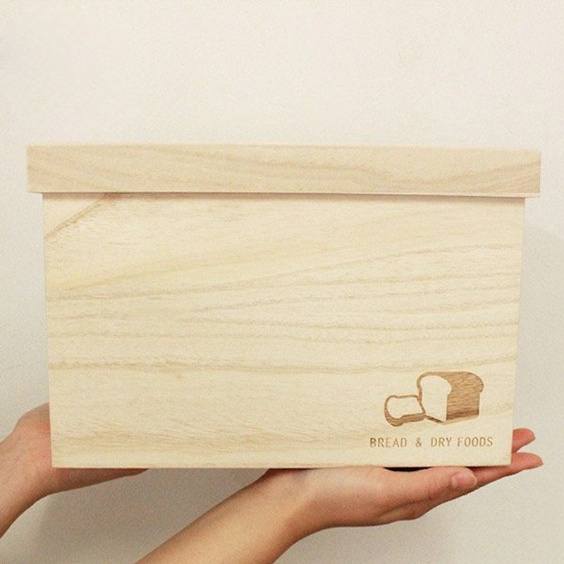Bread box　BREAD & DRY FOODS　2 loaf　Fashionable　Storage box　made in Japan　wood - Cookware - Wood 