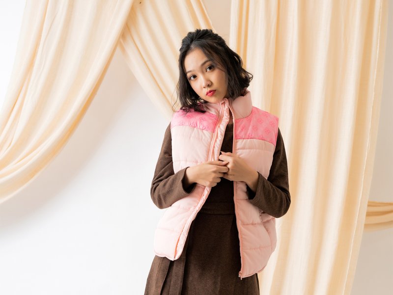童芯保暖背心Image Taiwan Vest - 女大衣/外套 - 聚酯纖維 粉紅色