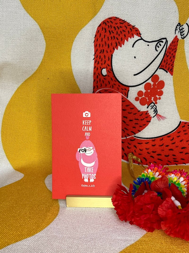 香港原創alpha and Billy Cassie妹明信片 - 卡片/明信片 - 紙 紅色