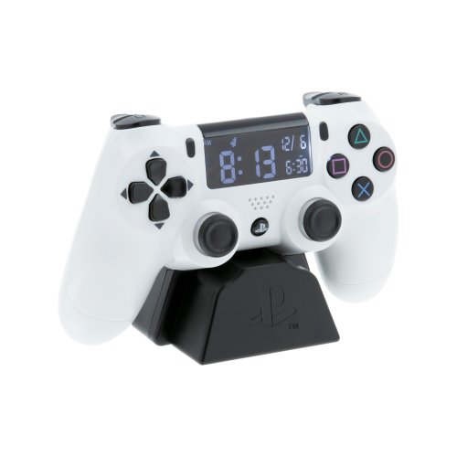 公式ライセンスの白いPlaystationコントローラー型目覚まし時計