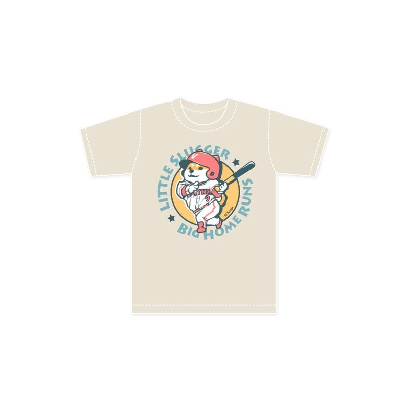 Kuraya baseball peripheral Shiba Inu T-shirt home run home runs - เสื้อฮู้ด - ผ้าฝ้าย/ผ้าลินิน 