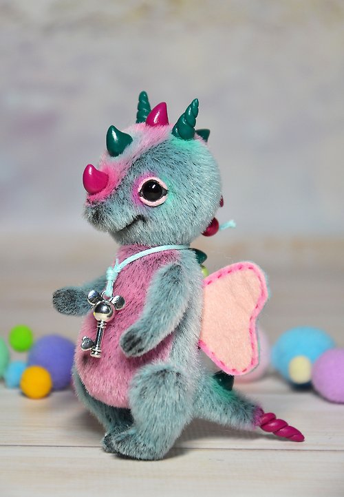 Mother's bear Miniature artist dragon toy stuffed dragon toy for dolls