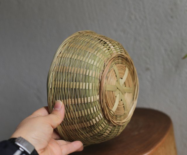 竹細工 果物皿 菓子入れ 小物入 水切り皿 手作工芸品 フルーツバスケット 2