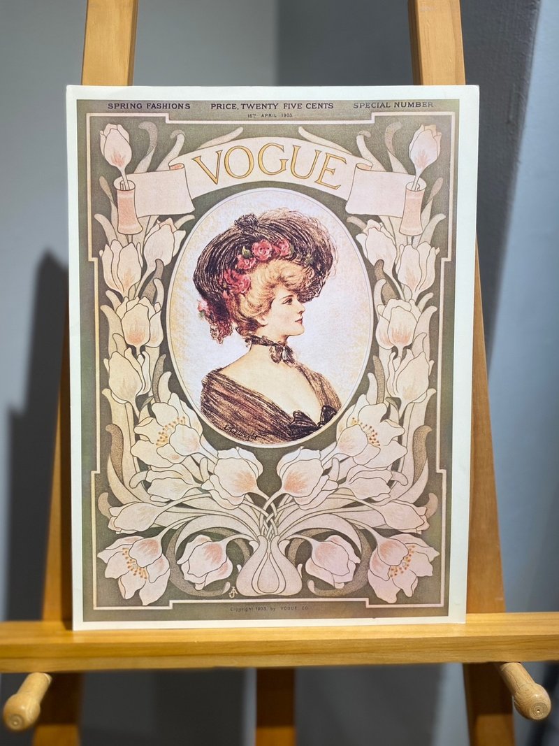 1903 VOGUE fashion magazine cover-selected photo album of replica posters (published in 1978) - Posters - Paper Blue