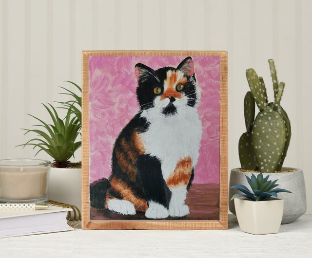 オーダーの品　自作絵画　猫とうさぎの肖像画 ペット似顔絵オーダー【ノーマル】 イラスト 肖像画 猫 犬