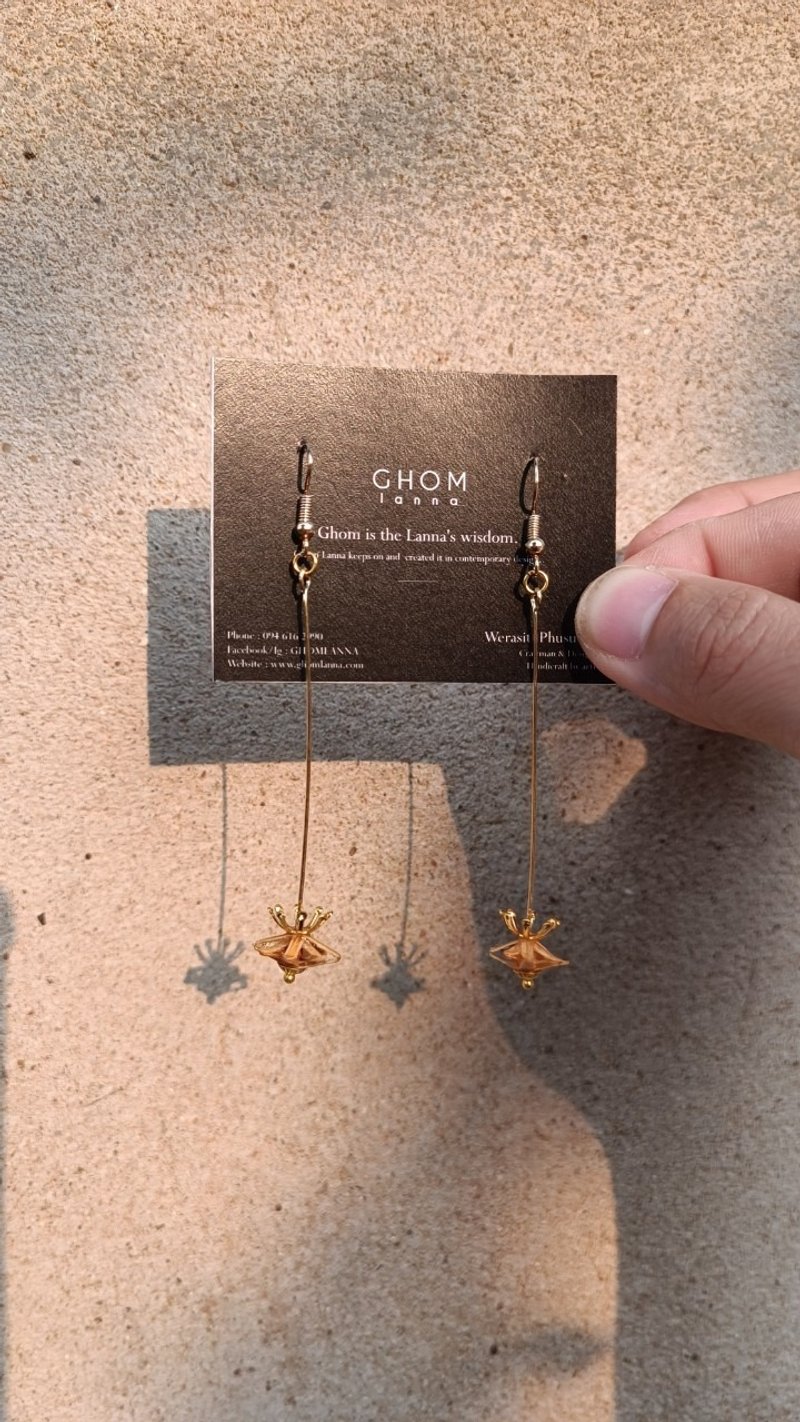 Sailom Winged Flowers Earrings (Sailom Winged Flowers) - Earrings & Clip-ons - Bamboo Gold
