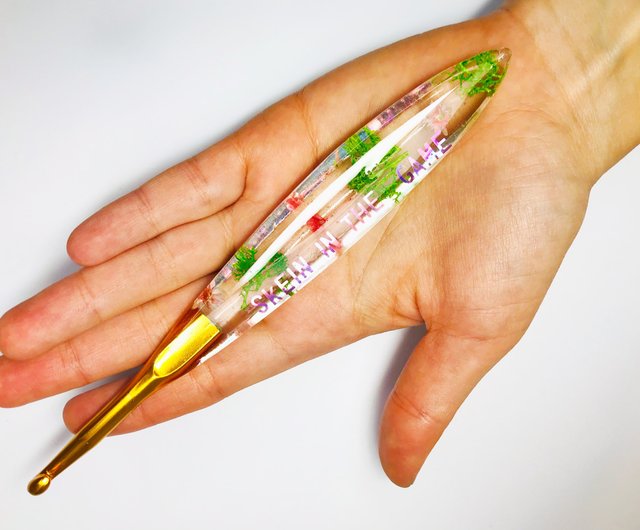 Crochet hook 6.0 mm thick handle, resin crochet hook - Shop