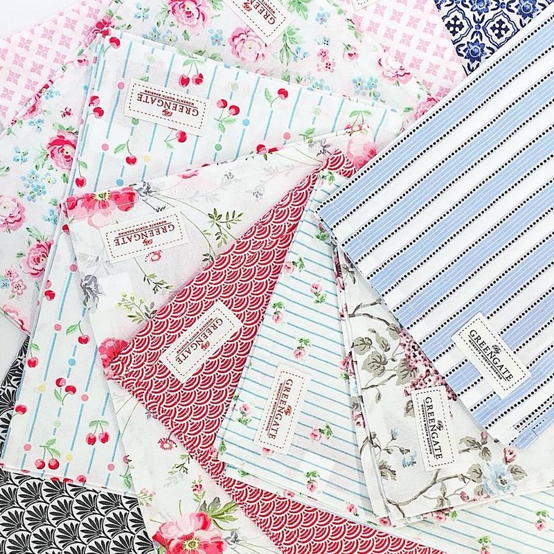 Danish GreenGate country style tea towel/26 styles in total - Place Mats & Dining Décor - Cotton & Hemp Multicolor