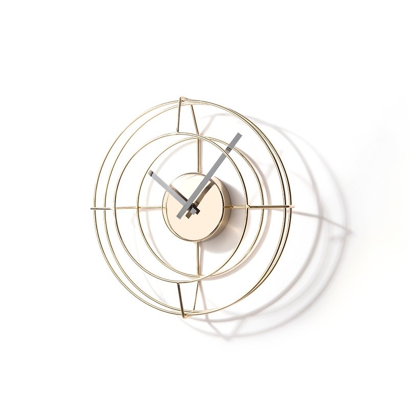 Kanari Skelock Wall Clock Gold - นาฬิกา - โลหะ สีทอง