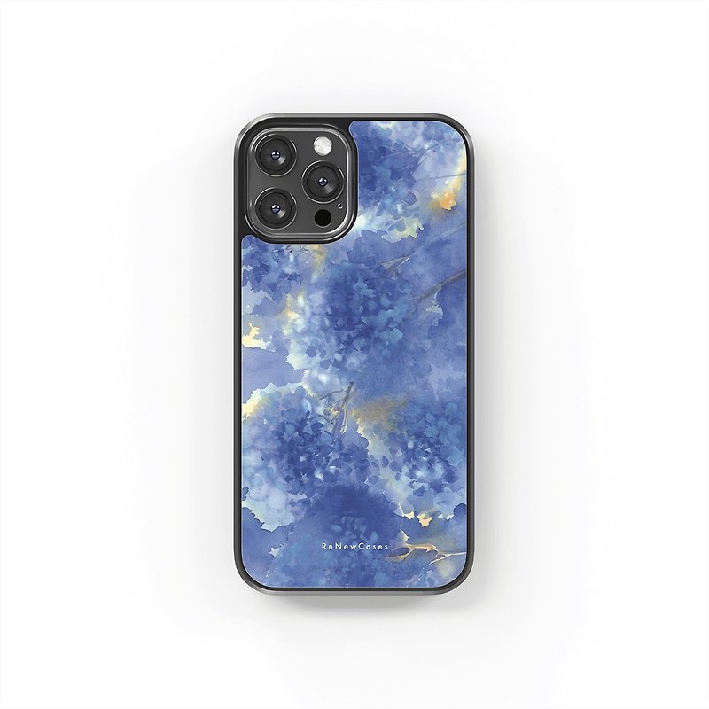 Eco-Friendly Recycled Materials Shockproof 3 in 1 Phone Case Hydrangea - Phone Cases - Eco-Friendly Materials Blue