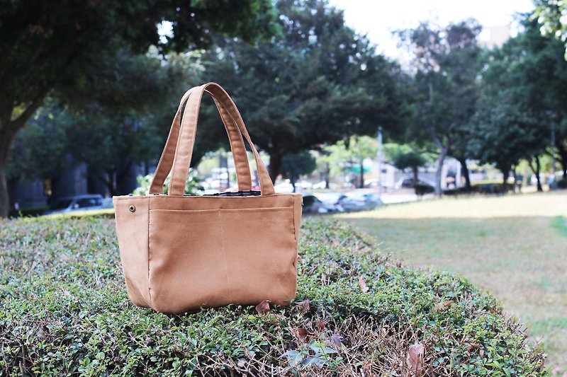 Chez. City series designer-made bag for a walk-Cinnamon Camel - Handbags & Totes - Polyester Khaki
