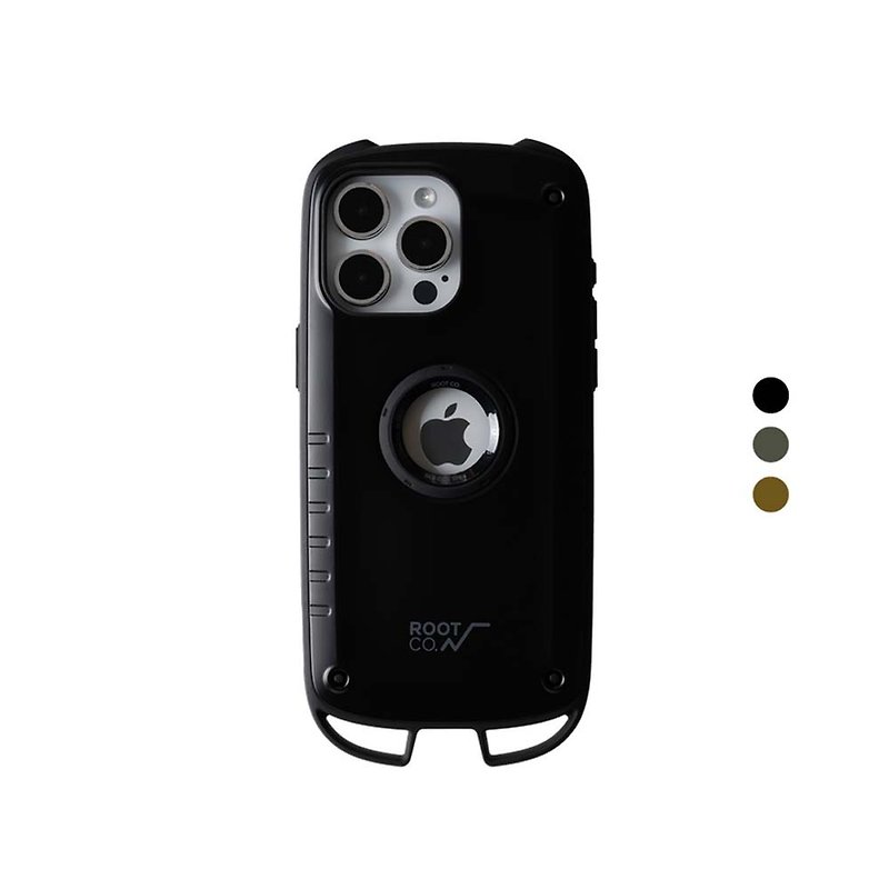 Japan ROOT CO. iPhone 15 Pro Max hook-type anti-fall phone case - three colors in total - เคส/ซองมือถือ - พลาสติก 