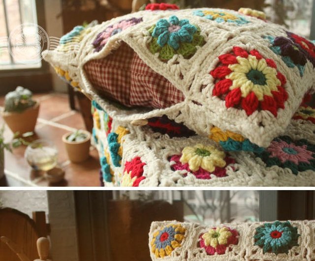 Matilda Afghan & Pillow, free chunky crochet blanket and cushion pattern -  TL Yarn Crafts