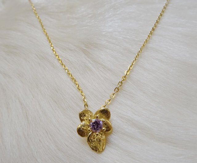 すみれネックレス Harajuku kawaii Girly Vintage antique - ショップ