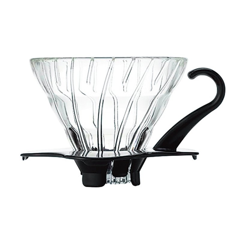 HARIO V60 Black 01 Glass Filter Bowl/VDG-01B - Coffee Pots & Accessories - Glass Transparent