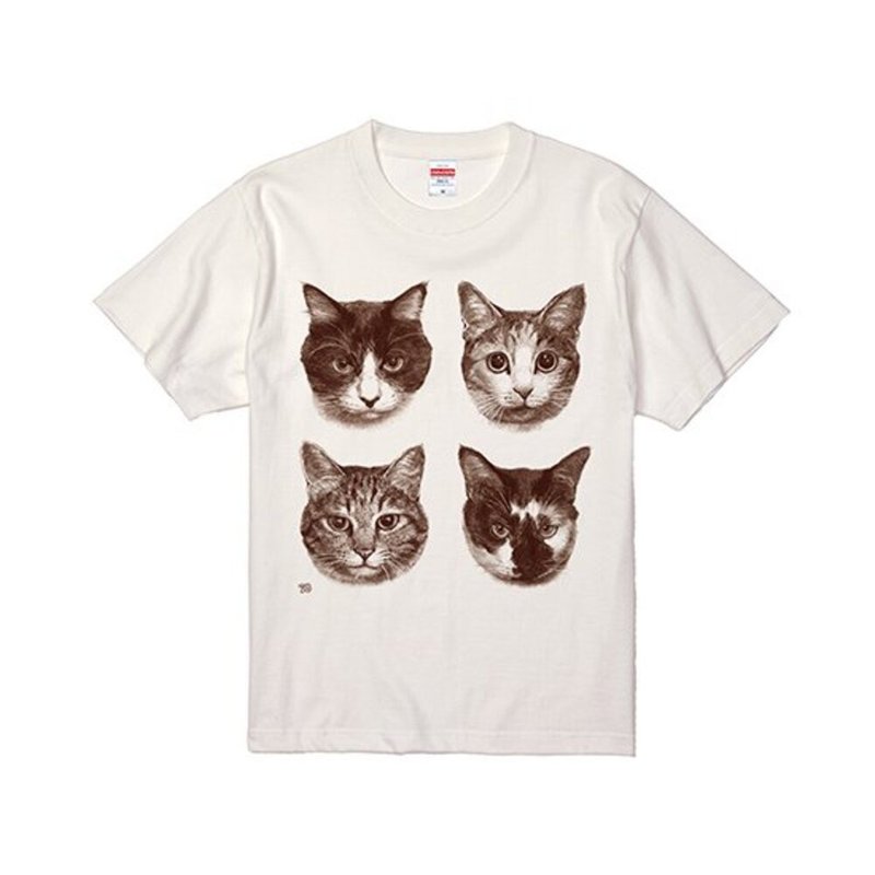 Nekomachi Roman T-shirt - เสื้อยืดผู้หญิง - วัสดุอื่นๆ ขาว