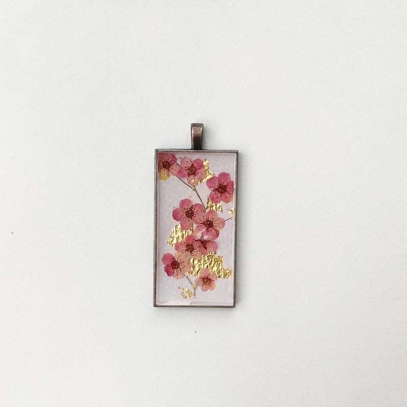 Autumn Color No. 05_Red＋Gold_Plum No.06_Original Only_Flower and Bird - Necklaces - Other Metals 