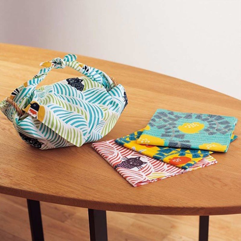 風呂敷 中 68-70cm 單品 ( Furoshiki ) - 其他 - 棉．麻 藍色