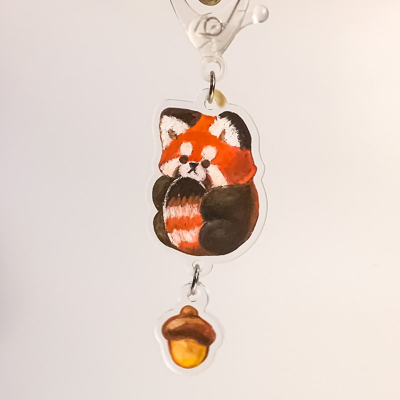 keyring fluffy gang | red panda - Charms - Acrylic Orange