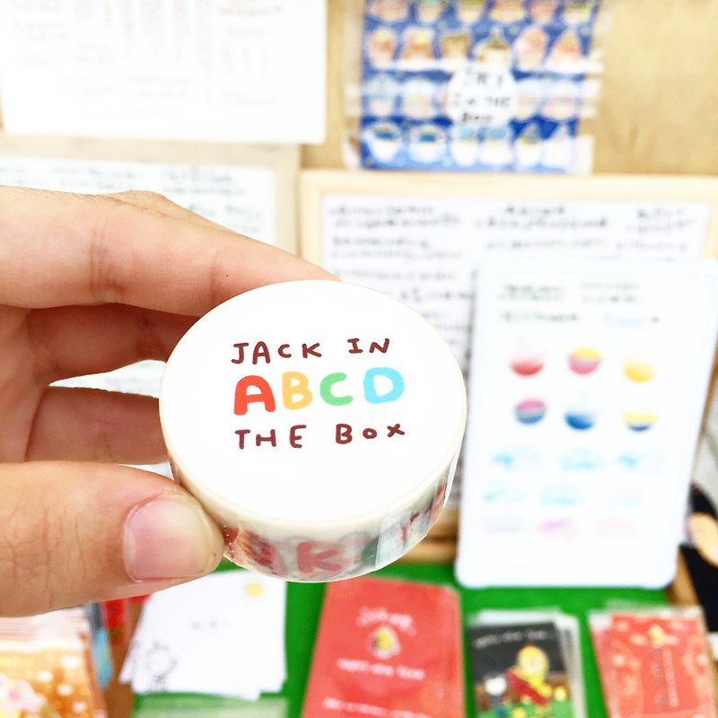 Jack in the box Super Practical Alphabet Paper Tape - มาสกิ้งเทป - กระดาษ ขาว