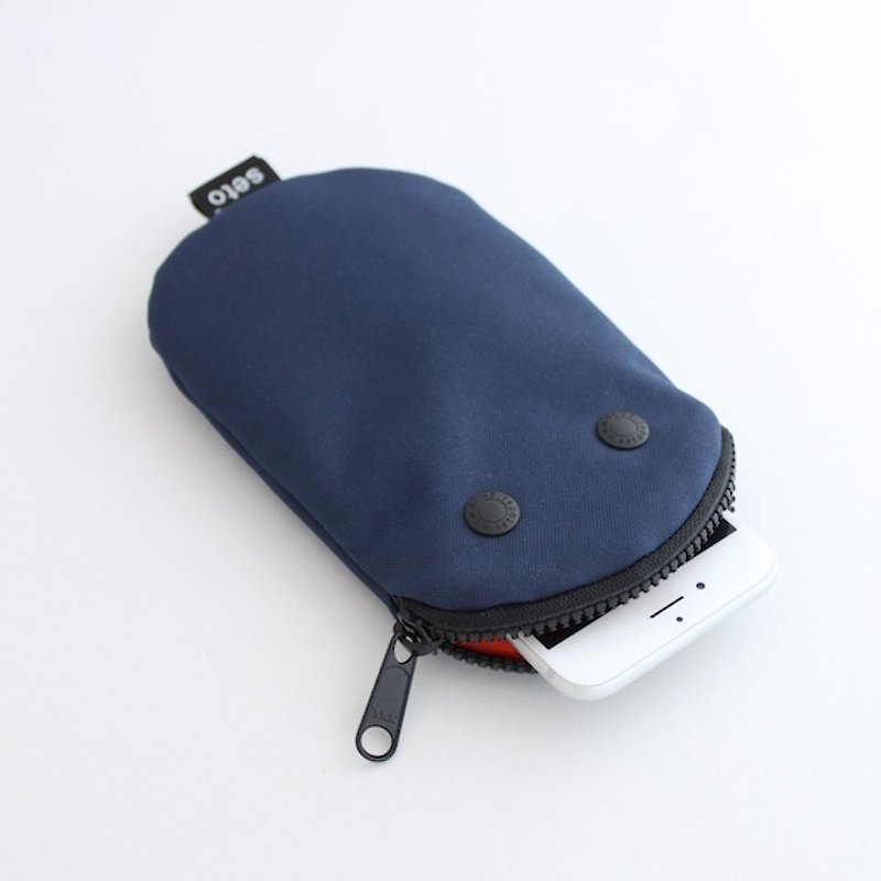 The creature iPhone case　Oval　navy - 手機殼/手機套 - 聚酯纖維 藍色