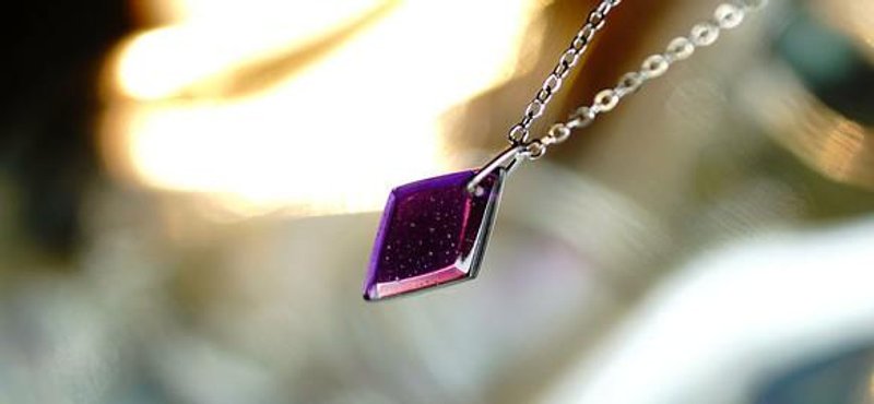 Violet sea diamond - 項鍊 - 其他金屬 
