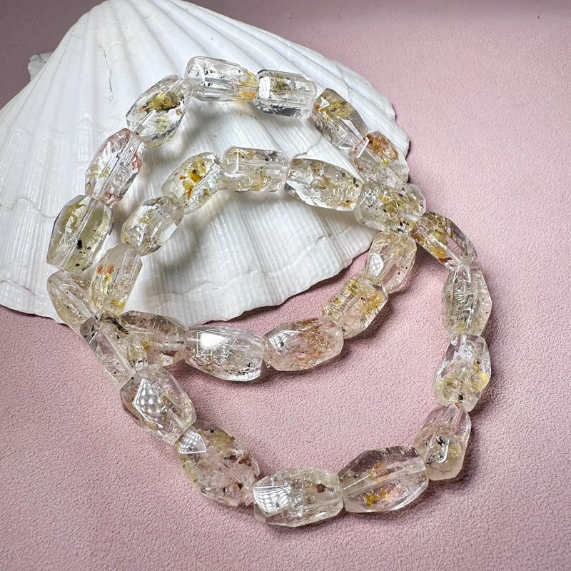 High grade natural cutting surface oil gallbladder diamond - Bracelets - Crystal Yellow