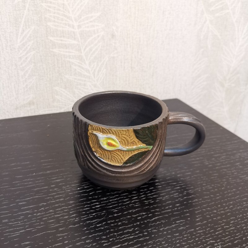 Handmade-Flower Cup Series-Alocasia - Mugs - Pottery 