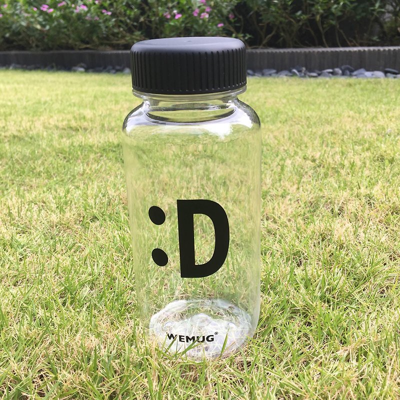【日本暢銷商品】WEMUG -可愛表情 Emoji 隨身水瓶/水壺--:D表情款 - 野餐墊/露營用品 - 塑膠 