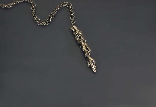 Maple jewelry design 植物系列-樹根纏繞925銀項鍊