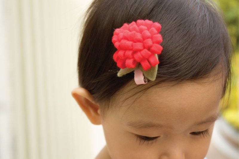Hairpin hair flower felt cloth Hair Clip sweet hairpin children headdress children hairpin - Other - Other Materials Red