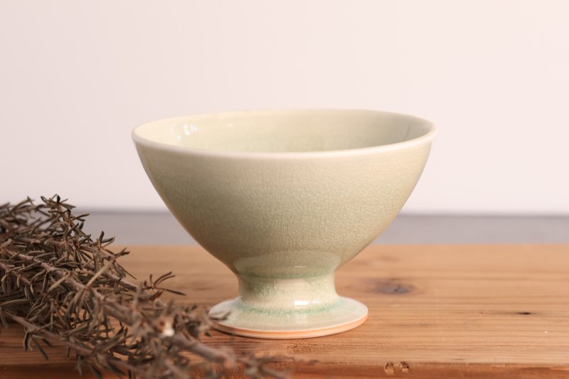 Ice cracked green dessert bowl - Bowls - Porcelain 