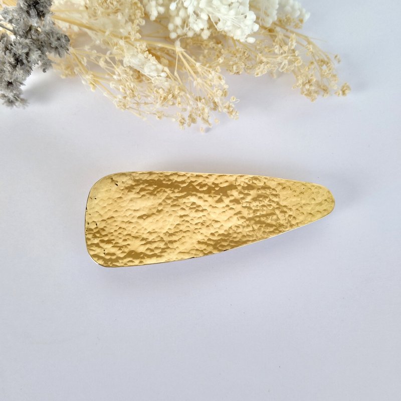 Brass gold hair clip - เครื่องประดับผม - ทองแดงทองเหลือง สีทอง