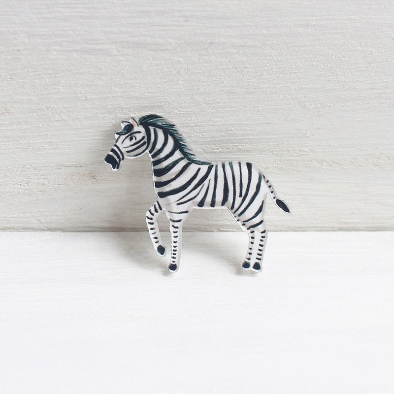 Zebra small badge I Forest Daily - Badges & Pins - Acrylic White