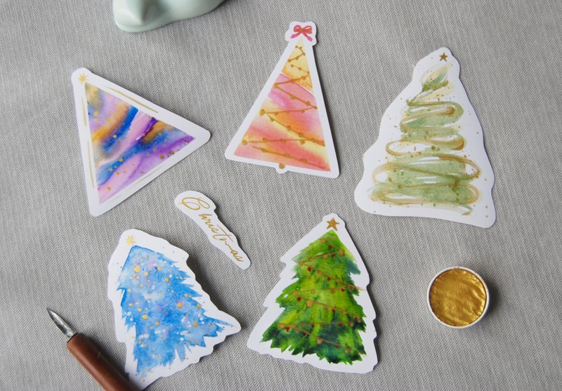 聖誕貼紙 手賬貼紙 聖誕裝飾 防水貼紙 IPAD 手提電腦 行李箱貼 - 貼紙 - 紙 