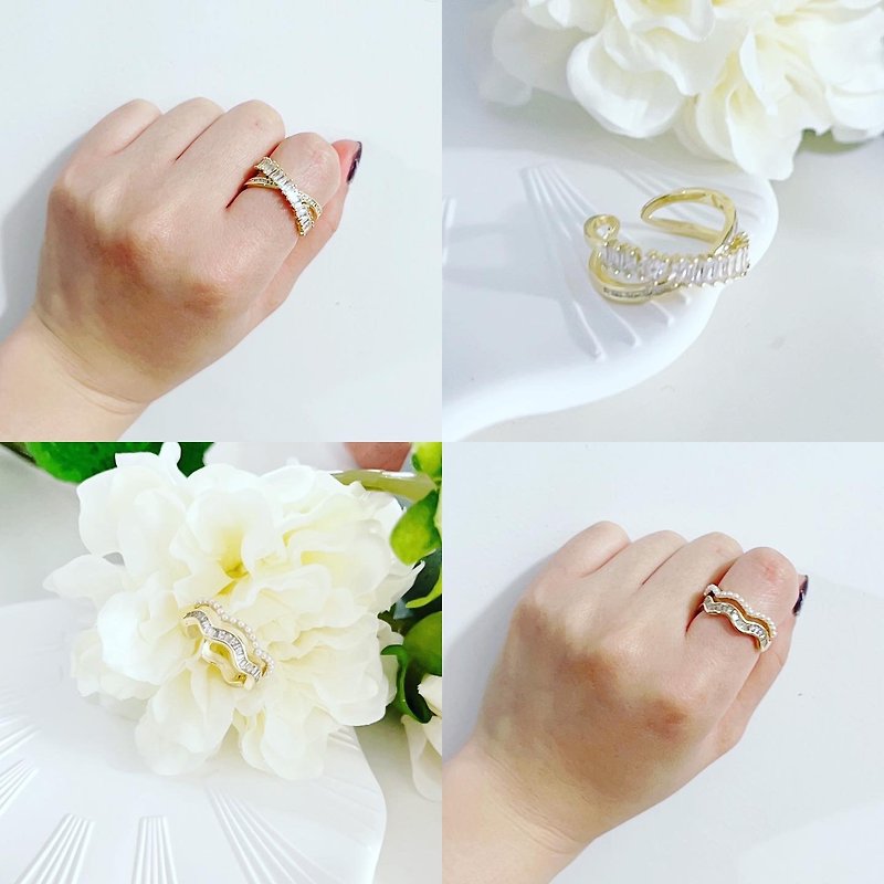 【戒指系列】金色開口戒指 - 戒指 - 其他金屬 金色