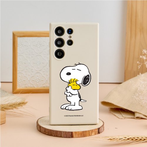TOYSELECT SNOOPY史努比溫暖相擁純色矽膠SAMSUNG手機殼