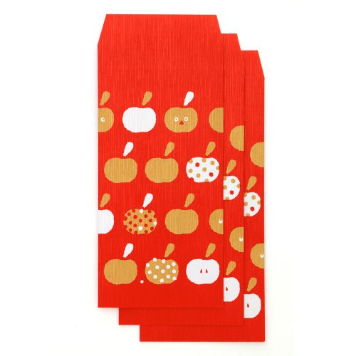 0416x1024 平安旺旺。霧金色拉絲紙紅包袋 (3個一入)