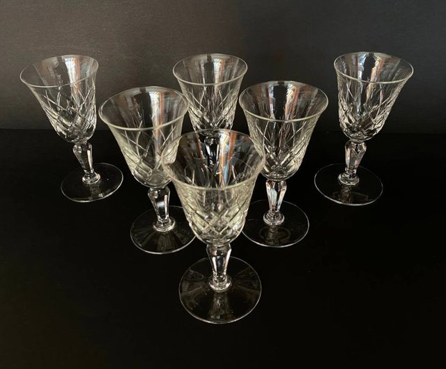 Cut Crystal Mini Wine Glasses, Set of 6 