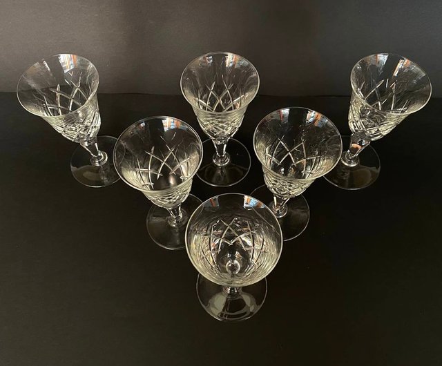 西ドイツ製カットガラスグラス6個セット 西ドイツ製カットガラスグラス6個セット （Lead crystal glasses