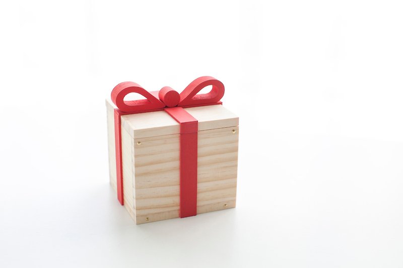 Valentine's Day Birthday Present Wood Hand Made Gift Box - Small - Storage - Wood Red