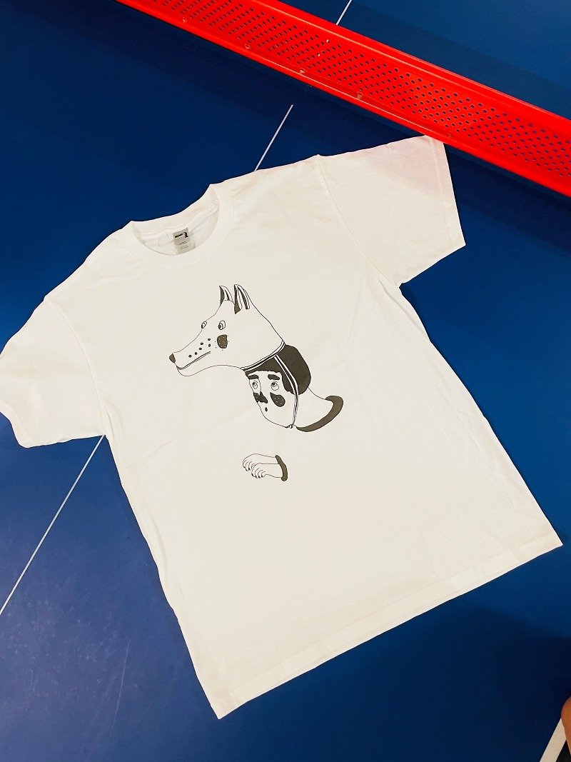Kojima Diary Tshirt - เสื้อฮู้ด - ผ้าฝ้าย/ผ้าลินิน ขาว