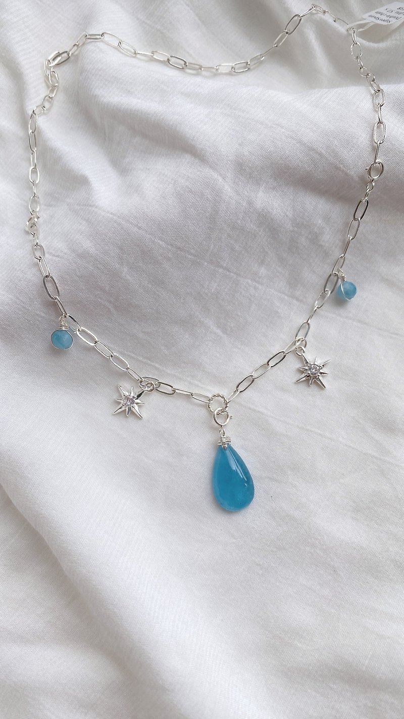 Aquamarine Multi-way necklace - Necklaces - Crystal Blue