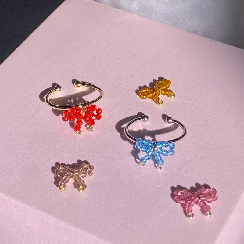 Ring Baby bow in glass - 戒指 - 銅/黃銅 金色