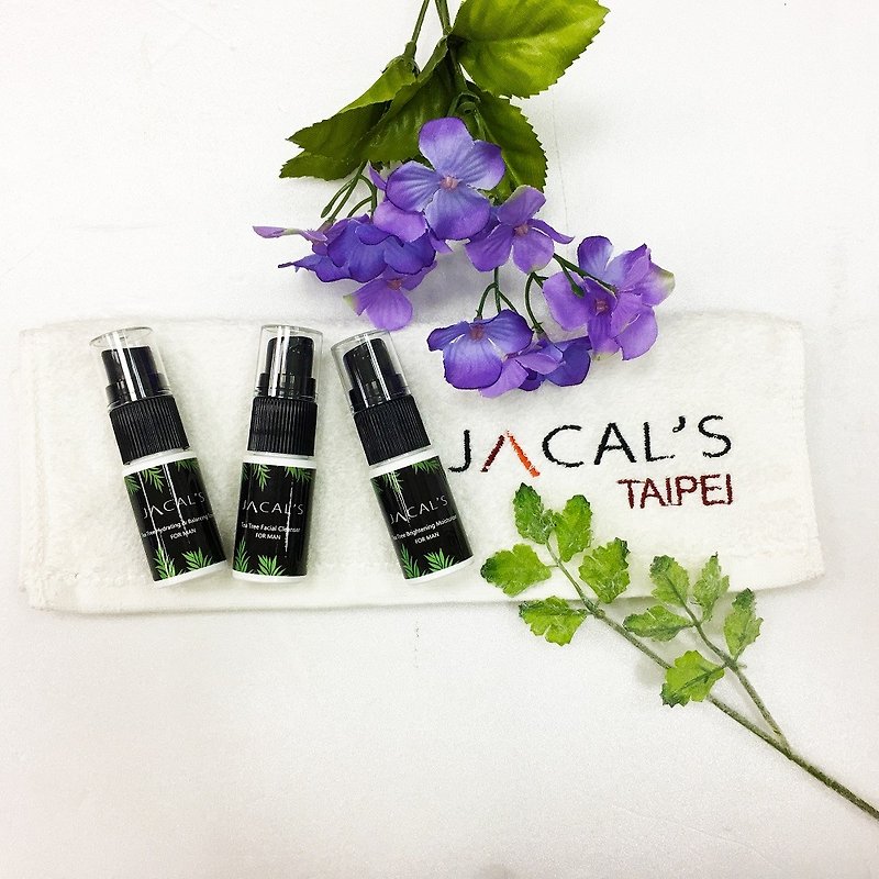 [JACAL'S] tea tree fragrance skin care products into three lightweight portable package - โลชั่น - พลาสติก สีเขียว