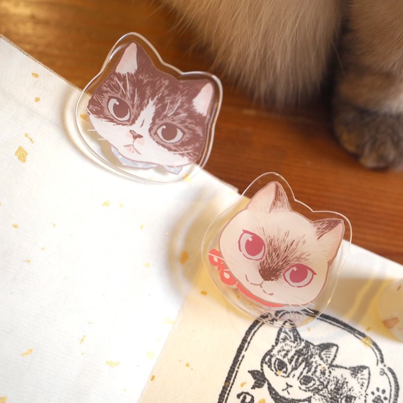 MEOW no cat, no life series acrylic universal clip set - Other - Acrylic Transparent