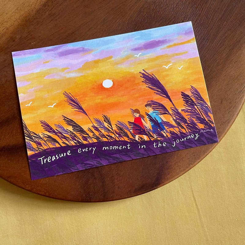 【Miscanthus-Treasure every moment】Hand-painted postcards - Cards & Postcards - Paper 