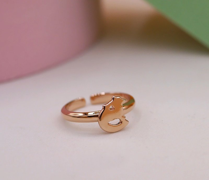 Other Metals General Rings Pink - Handmade Little baby chicken ring - Pink gold plated Little Me by CASO jewelry