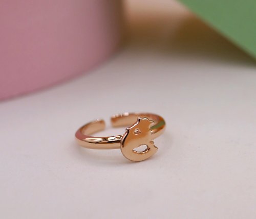 CASO JEWELRY Handmade Little baby chicken ring - Pink gold plated Little Me by CASO jewelry