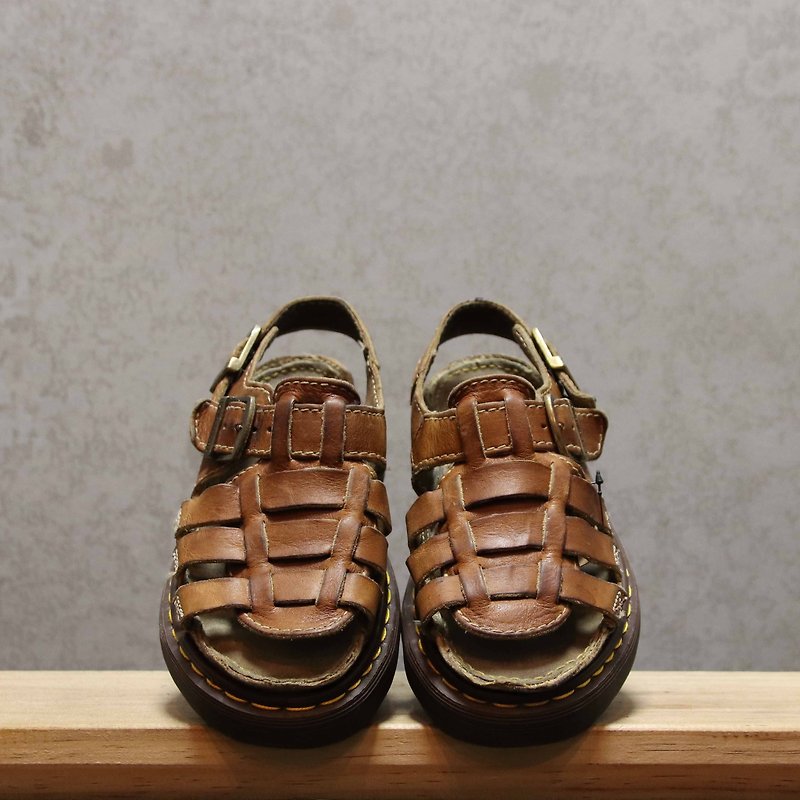 Tsubasa.Y Ancient House Brown 006 Martin Sandals, Dr.Martens England - Sandals - Genuine Leather 